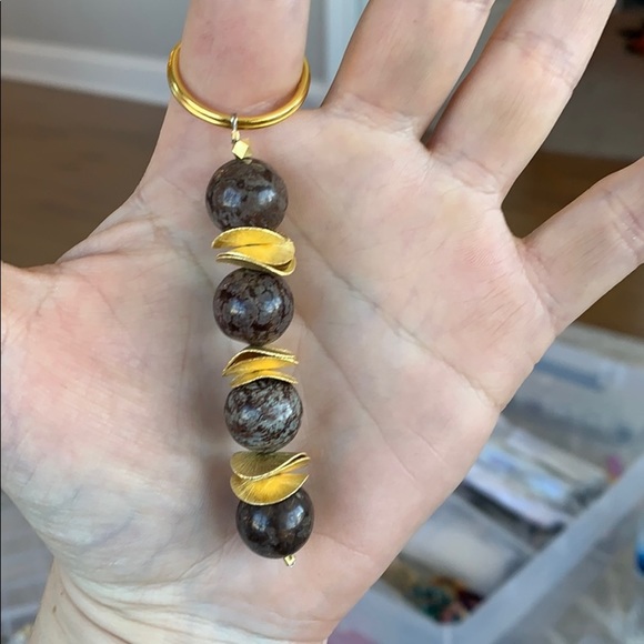 💕HP💕Brown agate beaded keychain - Picture 5 of 7
